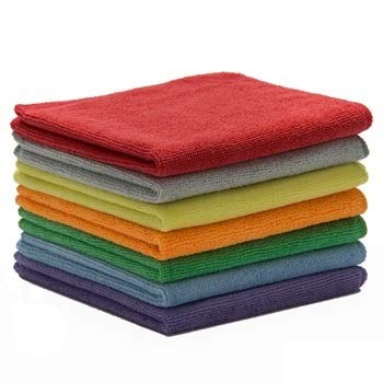 VRT 340 GSM Microfiber Car Cleaning, Detailing and Polishing Cloth, 40x40cm (Multicolour) - Set of 5