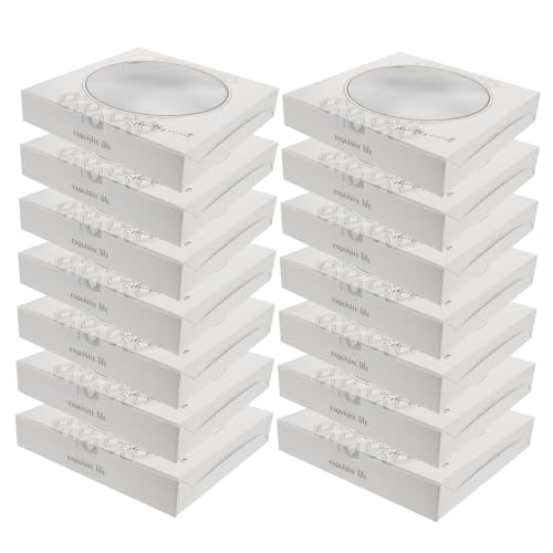 OSOLADY 20pcs Boxes Box Pizza Box Pizza Take Out Containers Party Favor Boxes Paper Pizza Trays Pizza Holder Pizza Container Pizza Case Pizza Wrapping Case Paper Boxes White Card