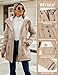 TOMEEK Damen Winterjacke Winter Warm Wintermantel Damen Lang Winterparka mit Teddyfell Gefüttert Kapuzenmantel Mantel Parka Damen-Mäntel Jacke Fleecemantel Skijacke(Khaki,M)