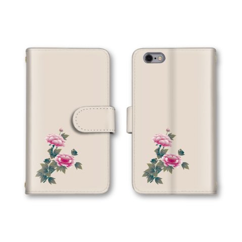 【ノーブランド品】 Xperia XZ1 用 701SO 対応 手帳型 スマホケース 手帳型 花柄 ワンポイント 2番 701SO 対応 ケース