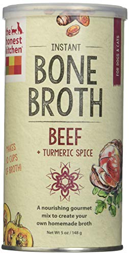 Honest Kitchen The Beef Bone Broth: Natural Human Grade Functional Liquid Treat With Turmeric Spice For Dogs & Cats, 5 Oz (Pack Of 2)