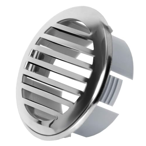 KUAFU 3'' Round Air Vent Cover Hood for Marine Boat Swim Platform Deck 304 Stainless Steel Chrome Grill Grille Domed Louvered