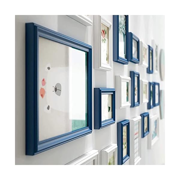 LLC- SUDA Wanddeko Metall, Fotowand Massivholz Fotorahmen Foto Wand Wohnzimmer Dekoration Hintergrund Wandbild Wand… – Bild 4