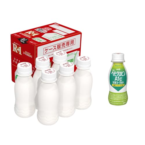 【Amazon.co.jp限定】R−1ドリンクラベルレス112g×6本×2箱 トライアル品 ヘモグロビンA1c対策ヨーグルト112g1本つき【クール便】