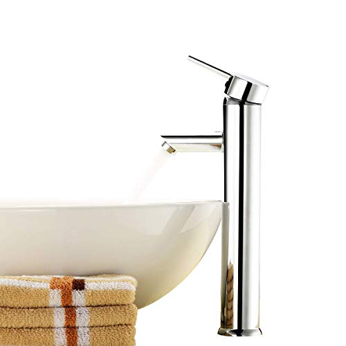 Zingcord Single Lead Free Handle Contemporary Bathroom Lavatory Vanity Vessel Sink Faucet Chrome
