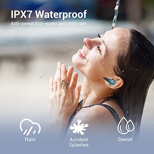 Image of EDYELL TWS Gaming Wireless Earbuds,60Ms Low Latency,Bluetooth 5.1,Ipx7 Trusted Waterproof,Dedicated Gaming Mode,40H Playtime,Built-in Microphone with Deep Bass for Sports,Blazing Led New,in-Ear