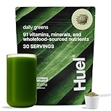 Huel Daily Greens | Superfood Greens Powder | 91 Vitamins, Minerals, and Wholefood-Sourced Ingredients | Adaptogens, Antioxidants, Gut-Friendly Probiotics | 30 Servings