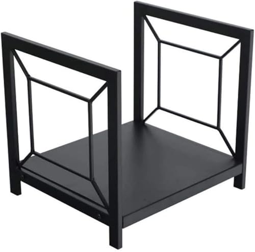 Range-bûches extérieur robuste en métal et support empilable de bois de chauffage - 5