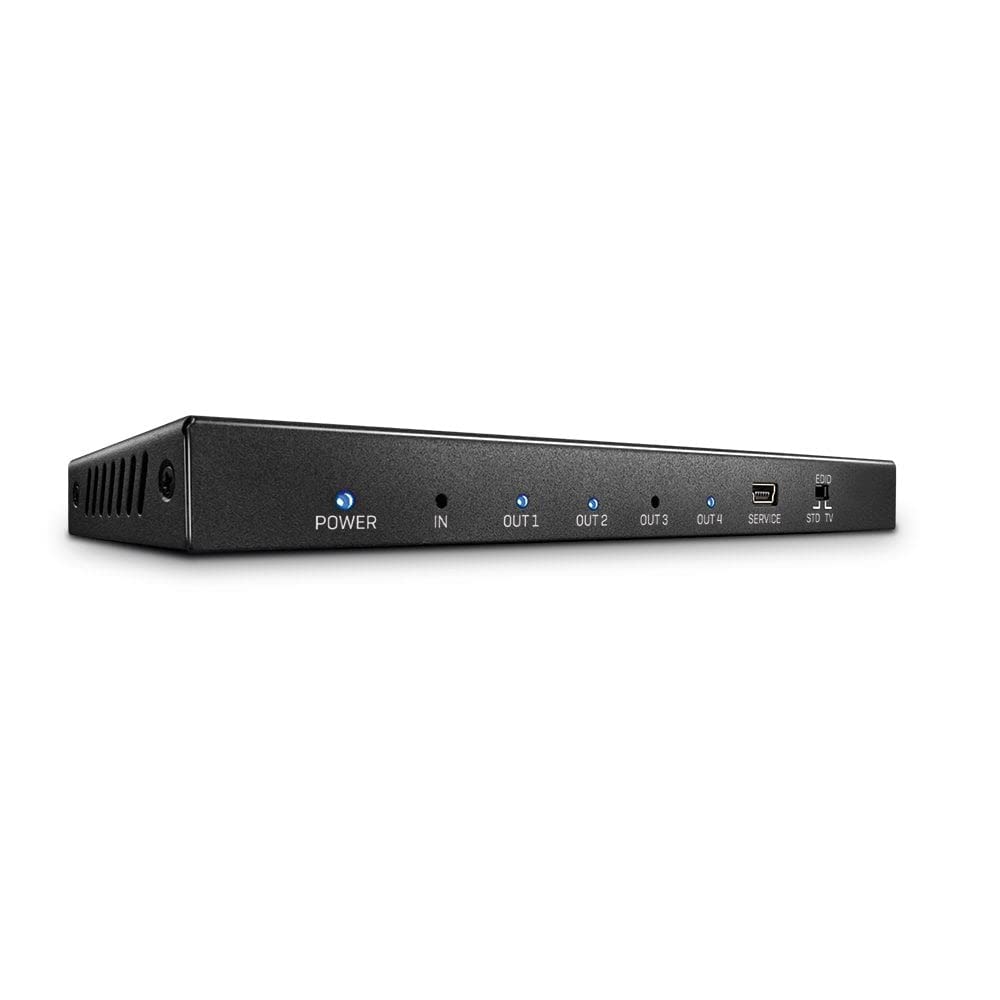 LINDY Divisor HDMI 2.0 18G de 4 Puertos, 4K a 60Hz 4:4:4, HDR, HDCP 2.2, EDID, Conecta 4 Pantallas a un Solo Dispositivo; Sky, BT, Virgin, Xbox, PlayStation, PC, portátil, Mac, BLU Ray