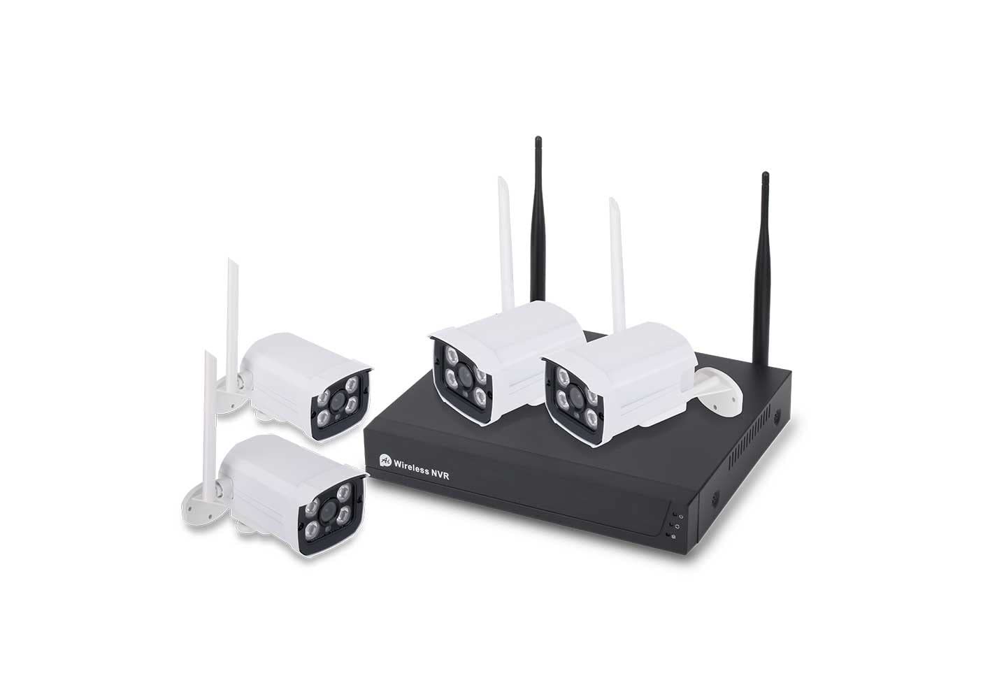 Enerj Wireless Security Cctv System 8Ch 1080P Cctv Nvr And 4X 2.0Mp Enhanced Signal Outdoor Wi-Fi Ip Cameras, P2p, Plug N Play, Instant Snapshot Motion Detection App Push.