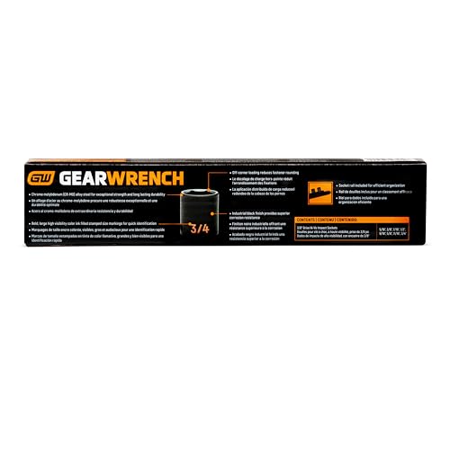 Image of GEARWRENCH 8 Piece 3 /8 inch Drive 6 Point SAE Hi-Viz Impact Socket Set | 84910H
