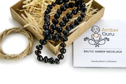 Amber Guru Baltic Amber Necklace (Authentic, Certified) - 12.5 inches - Unisex Jewelry - Polished or Raw/Unpolished Real Amber Beads - Proud to... - Image 6