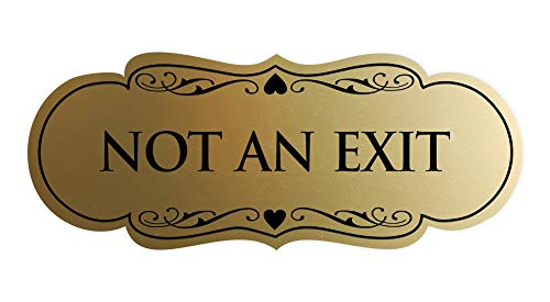 Signalisation Not an Exit plaque or brossé 3-1/2" x 9" d'intérieur