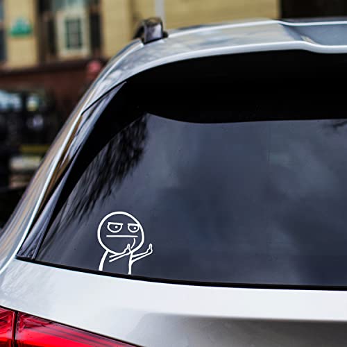 GRITKULTURE Funny Fuck You Meme Decal Large Vinyl Sticker for Cars, Trucks, Windows Middle Finger You (#3)