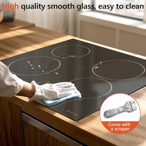 Image of Noxton Electric Cooktop 24 Inch, 4 Burner Radiant Electric Stove Top