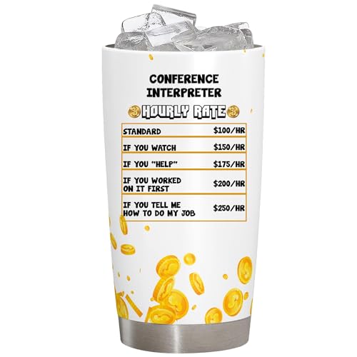 Conference Interpreter Gifts, Gift For Conference Interpreter, Conference Interpreter Promotion Gift, thank you Conference Interpreter appreciation gift Tumbler