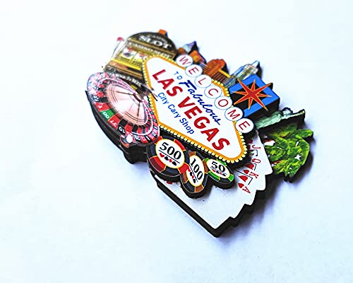 Aimant Frigo Las Vegas 3D En Verre Crystal - Souvenir USA - Décoration Cuire Collection