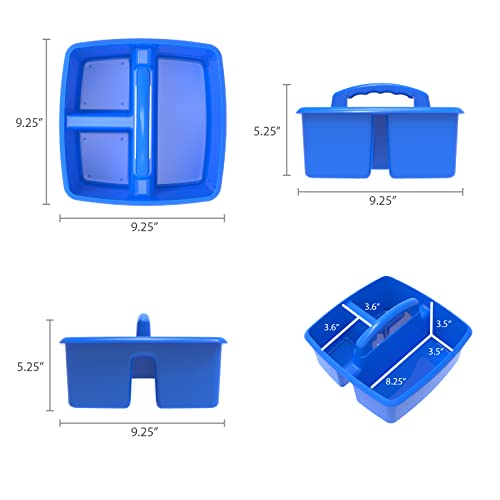 Image of Storex Classroom Caddy, 9.25 x 9.25 x 5.25 Inches, Assorted Colors, Color Assortment Will Vary, Case of 6 (00940U06C), Small Caddy