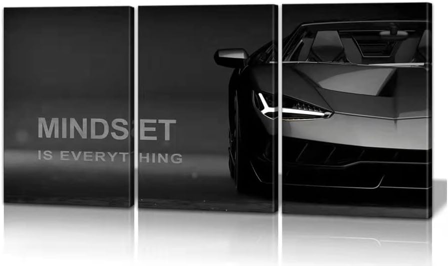 Motivational Canvas Wall Art – 3-Piece Lamborghini Prints