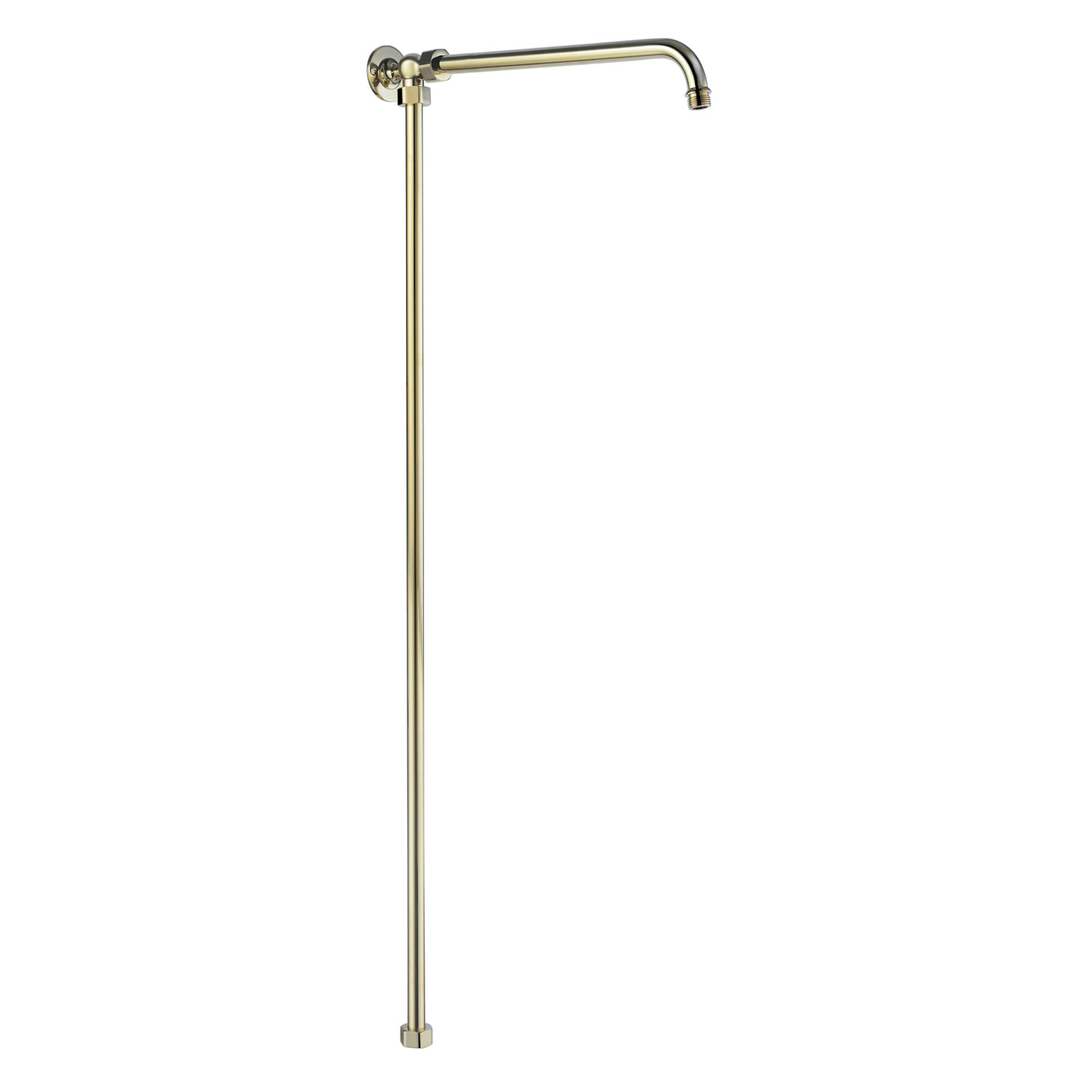 Enki Gold Downton, G11 Traditional 18Mm Shower Rigid Riser Rail, Solid Brass, Polished Cut To Size, Build Your Own Shower System