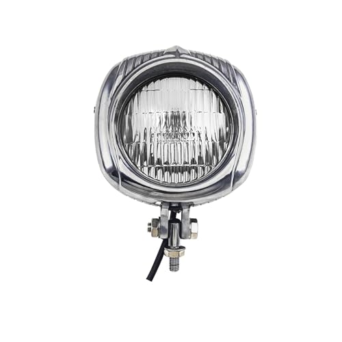 HTVTKRFGRL phare moto Per Café Racer Faro Da Moto In Alluminio Personalizzato Vintage Retrò 4,5'(Polish Clear)