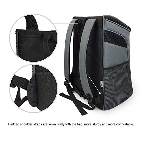 Becko 3 in 1 Scratch-Resistant Pets Bag Carrier/Padded Pet Outdoor Backpack/Dog Travel Single-Shoulder Bag with Mesh Window and Tuck Away Straps for Pet up to 10~18 Pounds (Large & Strengthening)