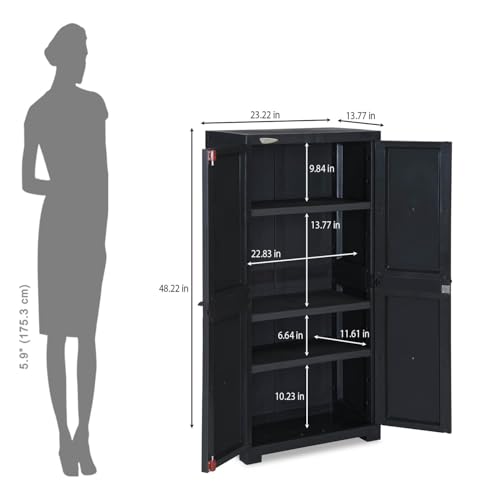 Image of Nilkamal Freedom FMM 4 Shelves Plastic Bookshelf with 3-Year Warranty| Multipurpose Storage Cabinet & Book Rack for Home | Durable, Easy-Clean | Living Room & Bedroom Organiser | Charcoal Grey