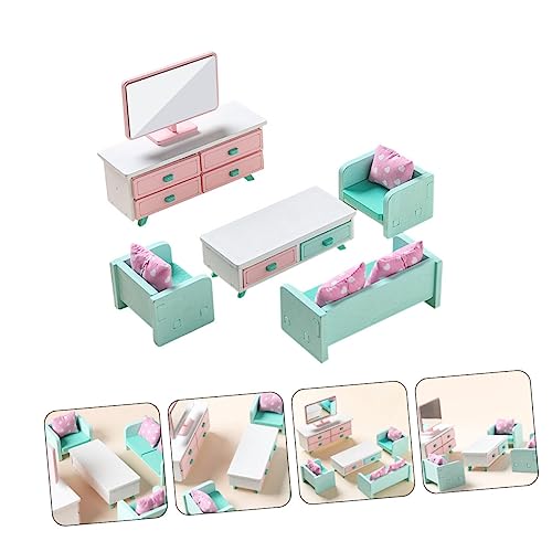 Toyvian 1 Conjunto De Brinquedos De Móveis Simulados Adereços Finos De Madeira Para Crianças