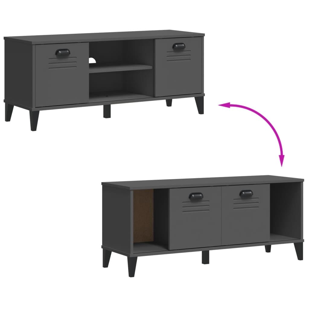 VIKEN stojak na buty szary antracyt 106 x 35 x 45 cm drewno wielowarstwowe