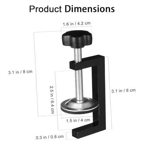 Image of 2PCS Woodwork C Clamps - Wooden Panel Holder for Woodworking & Metalworking and DIY Projects - Adjustable Table Clamp with Anti-Slip Mat