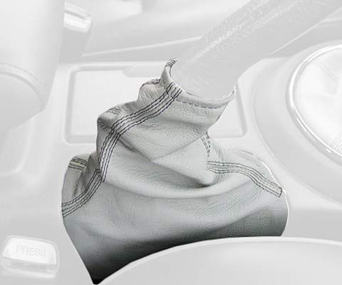 RedlineGoods hand brake gaiter (gaitor) compatible with Toyota Altezza 2001-05. Tailor made - not universal! Genuine top-grade Italian Latte leather with Black thread