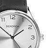 Sekonda Mens Classic Analogue Quartz Watch with Silver Dial and Black Leather Strap 1851 #1