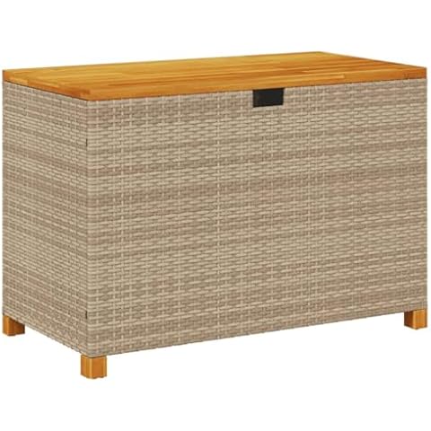 vidaXL Garden Storage Box with Bench Cover
