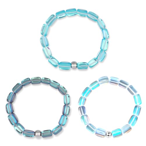 HOPE INSPIRED Mermaid Glass Bracelet with Pebble Shaped Illuminating Beads