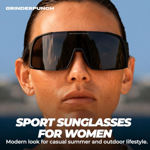 Image of grinderPUNCH Sports Sunglasses Lightweight Baseball Cycling Glasses UV Protection for Mountain Bike Running Hiking Fishing