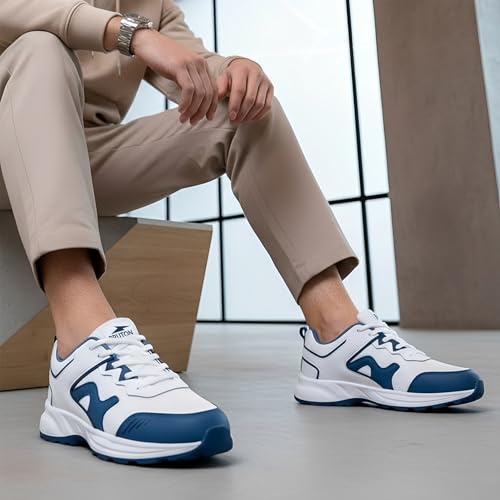 Image of BRUTON Air Force-628 Men's Casual Sneakers | Stylish Lightweight Lace-Up Shoes for Men | Comfortable Footwear | Trendy Sneakers