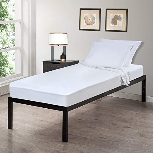 Image of Gilbins Cot Size 30 inch x 75 inchx8 Sheet Set 4 Piece Fitted Flat 2 Pillowcases, Made of Cotton, Perfect for Camp Bunk Beds /RVs /Guest Beds White