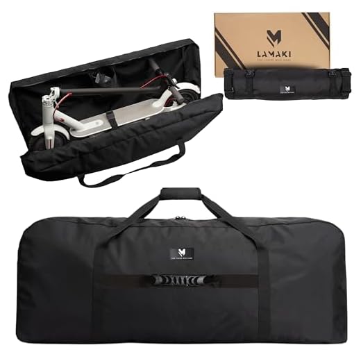 lamaki:lab E-Scooter Bag Storage Cover Heavy Duty Transport Bag Foldable Stylish for Xiaomi Mijia M365 Pro, Ninebot ES1 / ES2 Electric Scooter 115x45x50 cm / 45x18x20 in