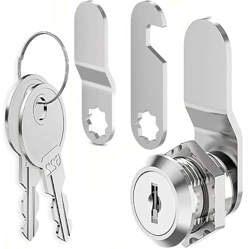 Litensh 16mm serrure de boîte aux lettres avec clé différentes, verrou à came, serrures meuble, serrures placard, verrou placard, serrure casier verrous...