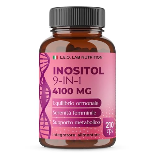 Myo Inositolo e D Chiro Inositolo 210 Capsule 4100mg - Integratore per Supporto Ormonale e Metabolico Donna con Acido Folico, Zinco, Vitamina B6, D3, B12