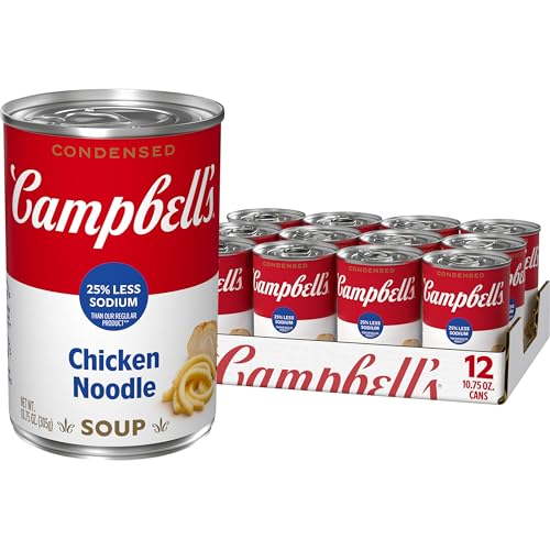 Campbell’s Condensed 25% Less Sodium Chicken Noodle Soup, 10.75 oz