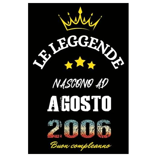 Le leggende nascono ad Agosto 2006: Idea Regalo di compleanno 17 anni per donne e uomini / Quaderno a righe, 100 pagine"