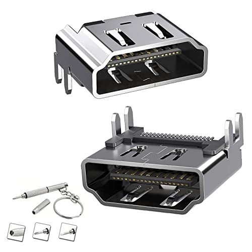 ANSUMG HDMI Port Socket Interface Connector Replacement for Sony Playstation 4 PS4 (Note:NOT FIT for PS4 Slim/PRO) -ps4 hdmi port 2 Pack