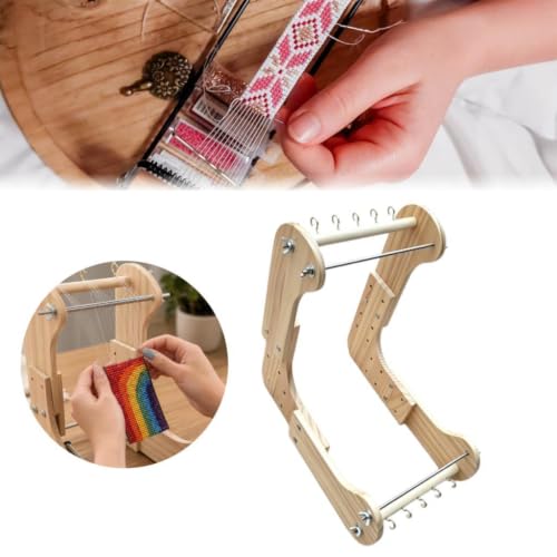 Telar de madera ergonómico que alivia el dolor de espalda al tejer de forma individual 8