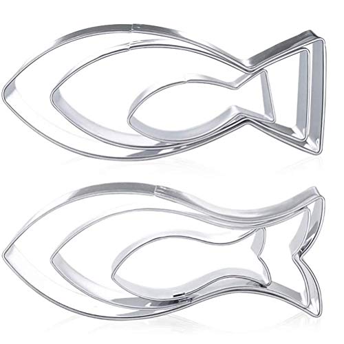 Roexboz Emporte-pièce en forme de poisson en acier inoxydable - 6 pièces Cover
