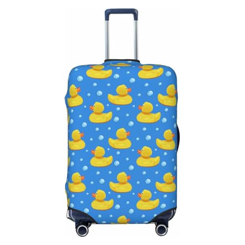 Cute Yellow Rubber Ducks Print Luggage Covers For Suitcase,Elastic Washable & Stretchable Suitcase Covers For Luggage, Anti-Scratch - Fits 18-32 Inch Luggage-No Luggage Included