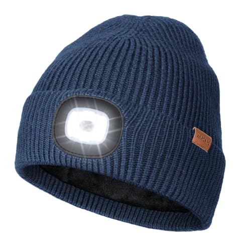 Wmcaps Mütze mit LED Licht, Wintermütze mit Dickem Warmen Futter,...