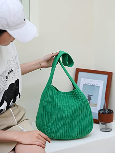 Image of ENBEI Women's Crochet Tote Bag Knit Shoulder bag,Aesthetic Bag,Cute Eco-Friendly Tote for Travel,Daily Use,Gift Box Packaging
