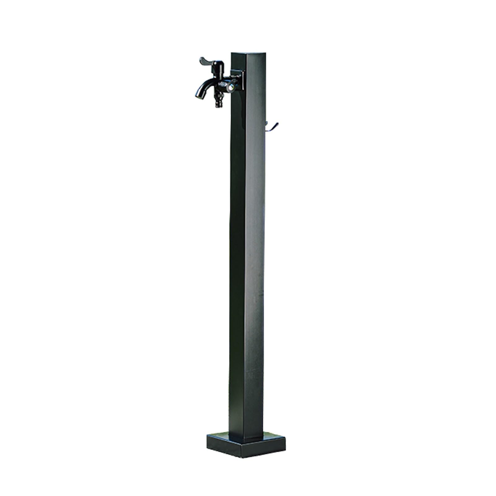 ZYCHSJXA Modern Outdoor Garden Fountain - Nero Stainless Steel Square Column with Dual Faucet 95cm Height Stylish Water Feature for Patios and Gardens