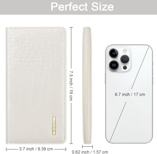 Image of Wallet Women Bifold Faux Crocodile Leather Slim Thin Long Wallets